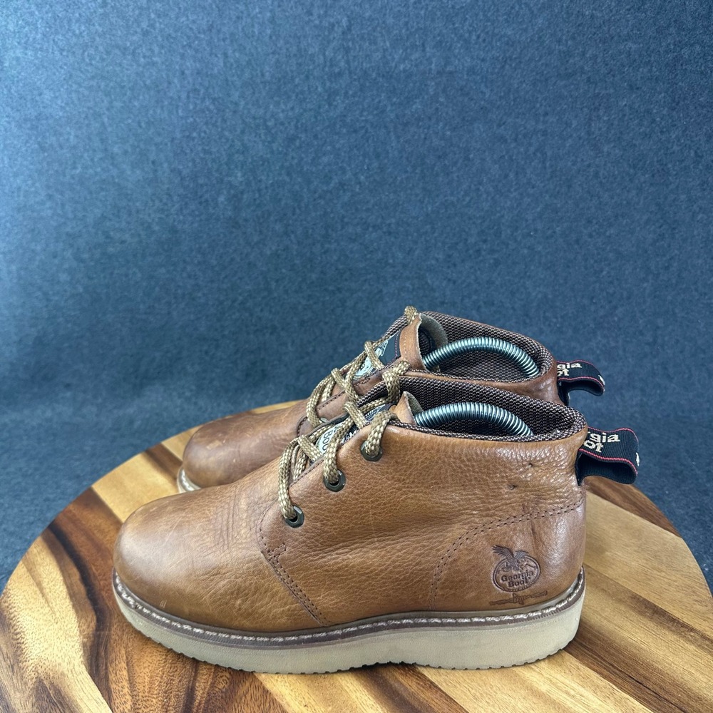 Georgia Boot Mens GB1222 5 Inch Chukka Wedge Brown Leather Boots Size 7 M - Picture 7 of 12